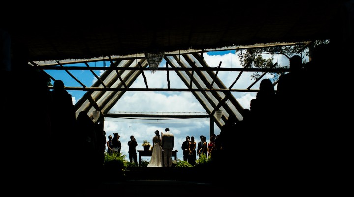 casamento no campo de dia